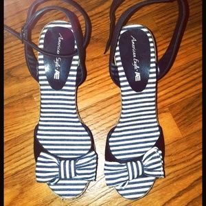 American Eagle Nautical-Striped Wedge
